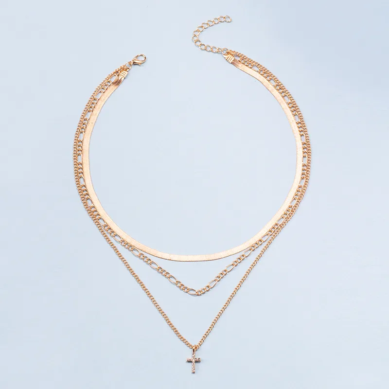 Cross Layered Necklace