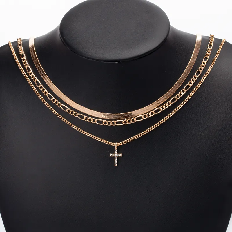 Cross Layered Necklace