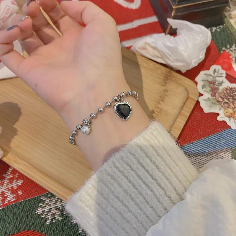 Heart Artificial Pearl Bracelet