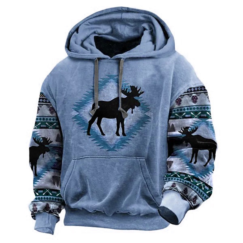 Buffalo Skull 3D Pullover Hoodie