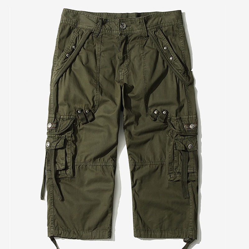 Capri Cargo Shorts with Drawstring, Casual Comfort, Streetwear